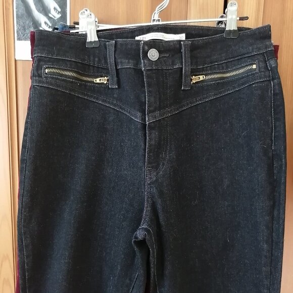 sz 30 LEVI'S Black high rise skinny ankle JEANS - Picture 1 of 8